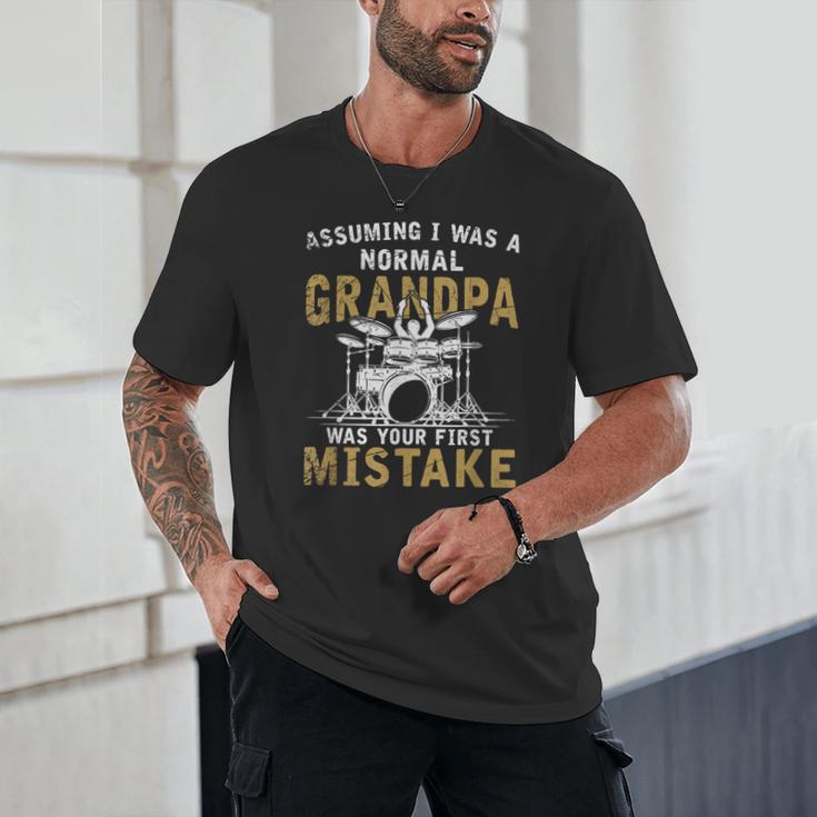 Grandpa Drummer Father's Day Drum Kit Unisex T-Shirt Grandpa Drummer Father's Day Drum Kit Unisex T-Shirt