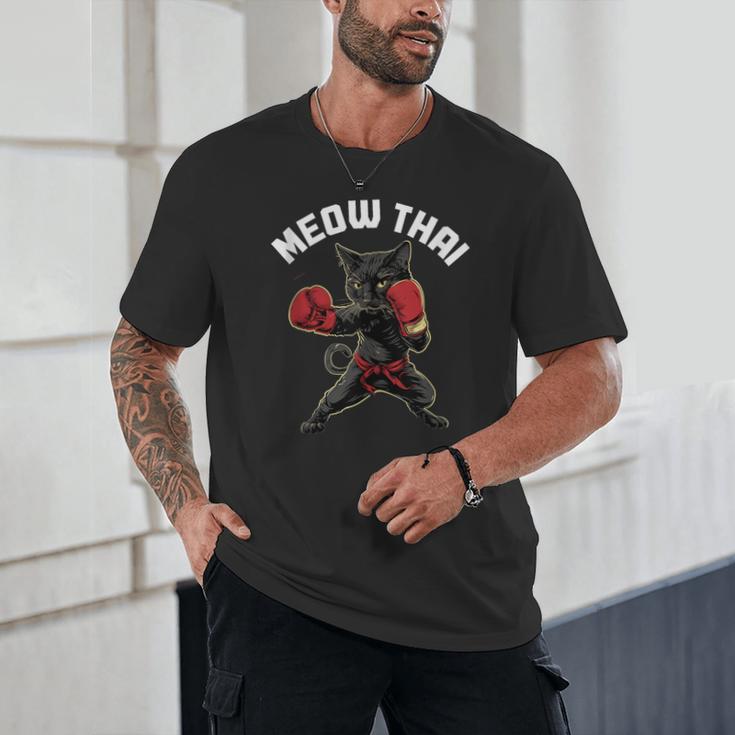Meow Thai Muay Thai Boxing Cat Martial Arts MMA Boxer Unisex T-Shirt