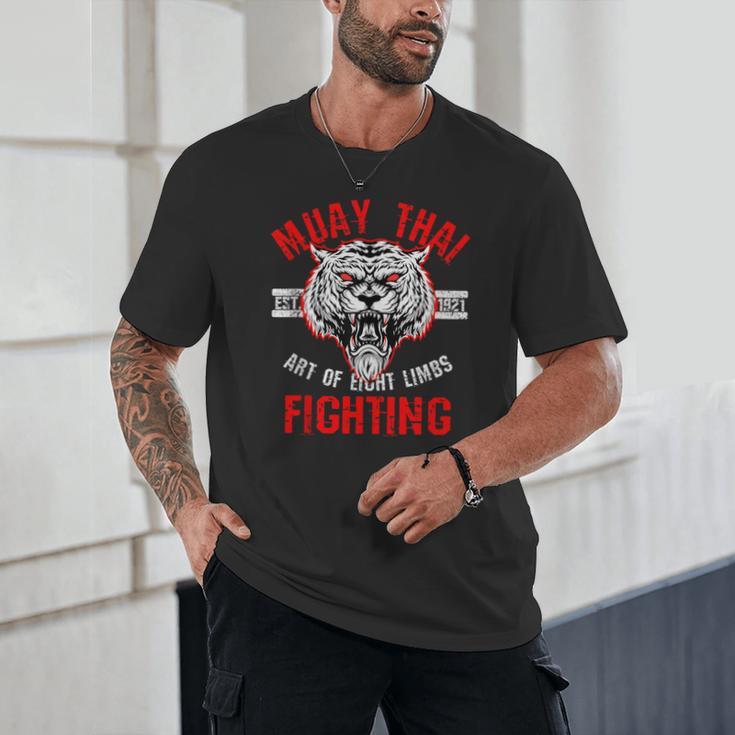 Muay Thai Art Of Eight Limbs Sak Yant Thai Boxing MMA Arts Unisex T-Shirt Muay Thai Art Of Eight Limbs Sak Yant Thai Boxing MMA Arts Unisex T-Shirt