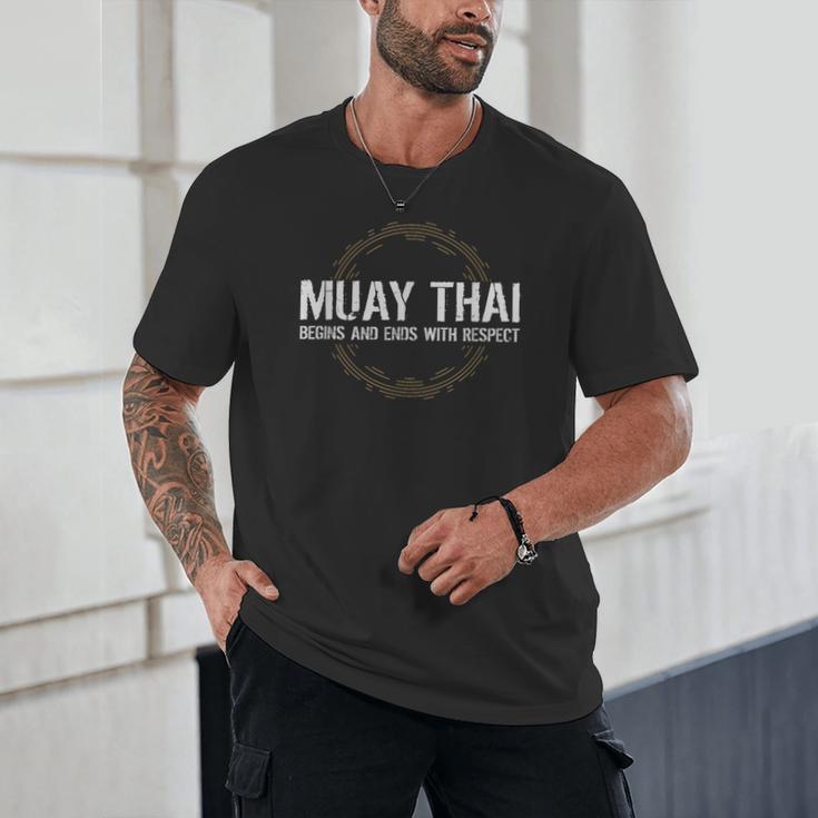 Muay Thai Begins And Ends With Respect Martial Arts Unisex T-Shirt Muay Thai Begins And Ends With Respect Martial Arts Unisex T-Shirt