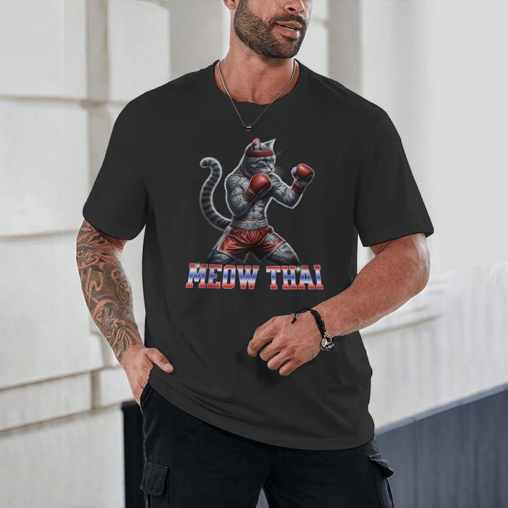 Muay Thai Cat Meow Thai Boxing Unisex T-Shirt