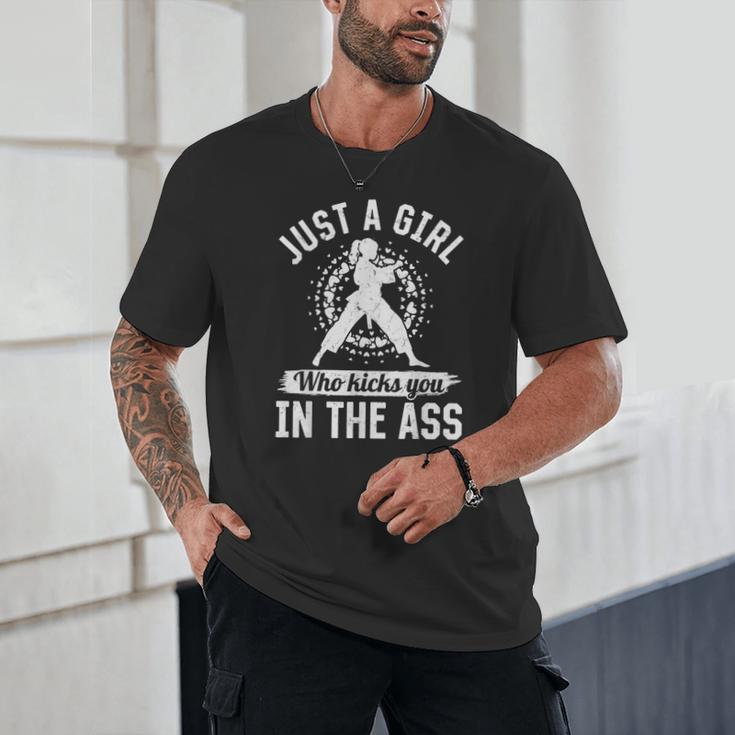Muay Thai Girls Just a Girl Who Kicks You In The Ass Unisex T-Shirt