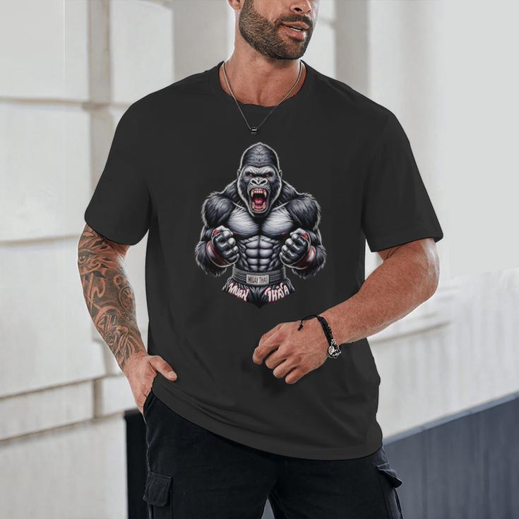 Muay Thai Gorilla Thai Boxing And Fighting Unisex T-Shirt Muay Thai Gorilla Thai Boxing And Fighting Unisex T-Shirt