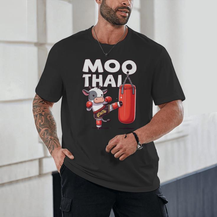 Muay Thai Moo Thai Thai Boxing For Youth Muay Thai Cow Unisex T-Shirt