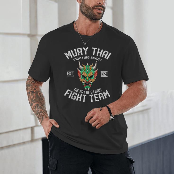 Muay Thai Oni Fight Team Kickboxing Unisex T-Shirt Muay Thai Oni Fight Team Kickboxing Unisex T-Shirt