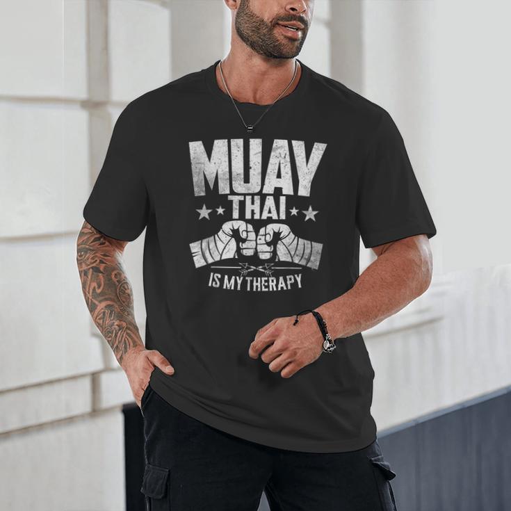 Muay Thai Is My Therapy Muay Thai Lovers Muay Thai Unisex T-Shirt