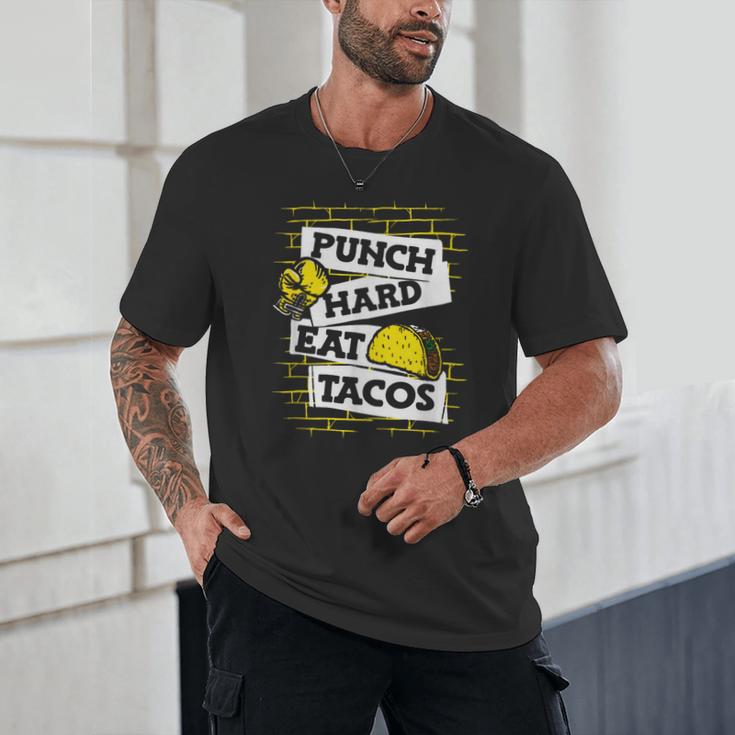 Punch Hard Eat Tacos Professional Boxer Muay Thai Boxing Unisex T-Shirt Punch Hard Eat Tacos Professional Boxer Muay Thai Boxing Unisex T-Shirt