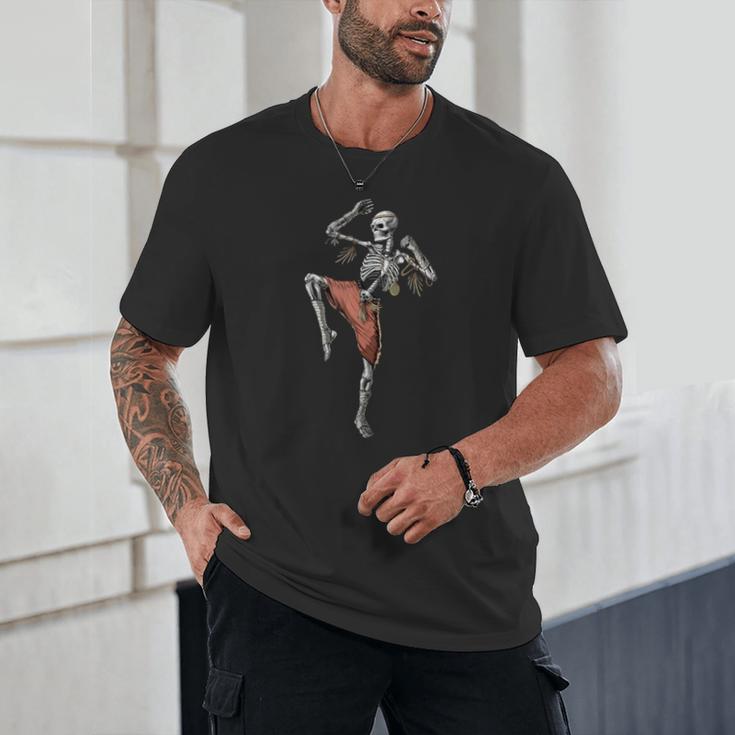 Skeleton Muay Thai Boxing Karate Kickboxing Martial Arts Unisex T-Shirt