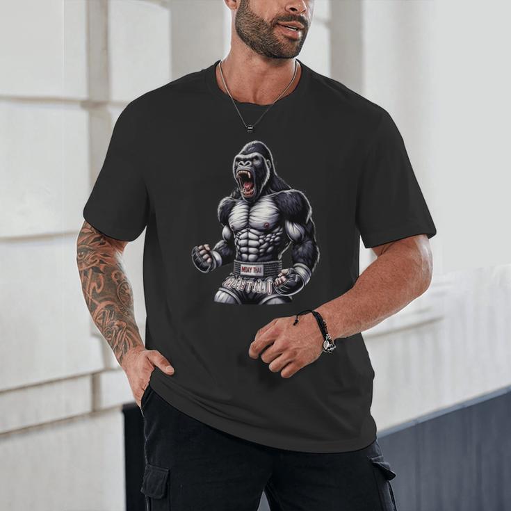 Strong Muay Thai Gorilla Thai Boxing And Fighting Unisex T-Shirt Strong Muay Thai Gorilla Thai Boxing And Fighting Unisex T-Shirt