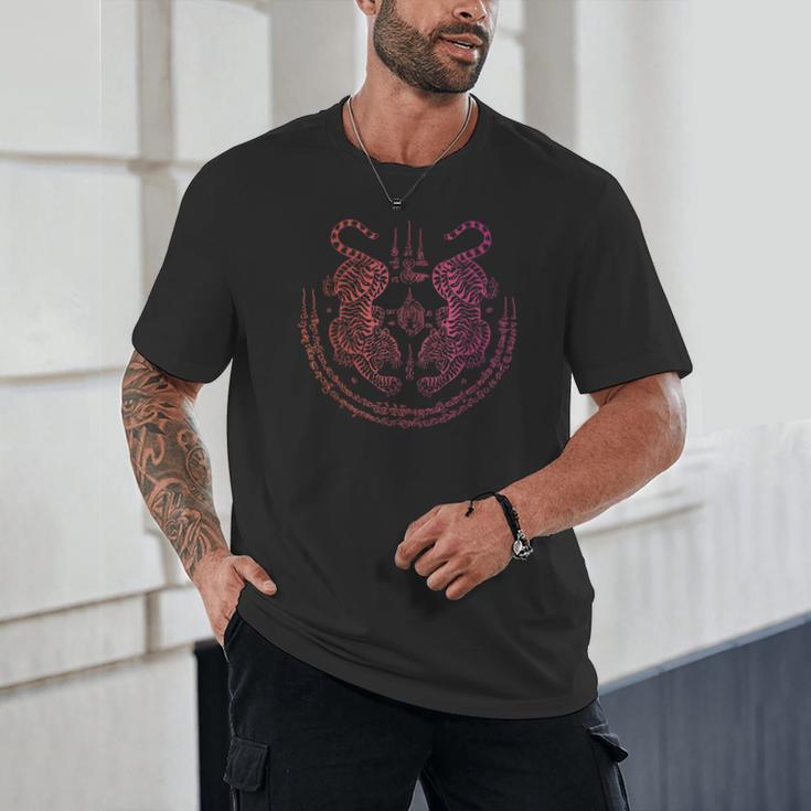 Thai Tattoo Twin Tiger Sak Yant Muay Thai Thailand Graphic Unisex T-Shirt Thai Tattoo Twin Tiger Sak Yant Muay Thai Thailand Graphic Unisex T-Shirt