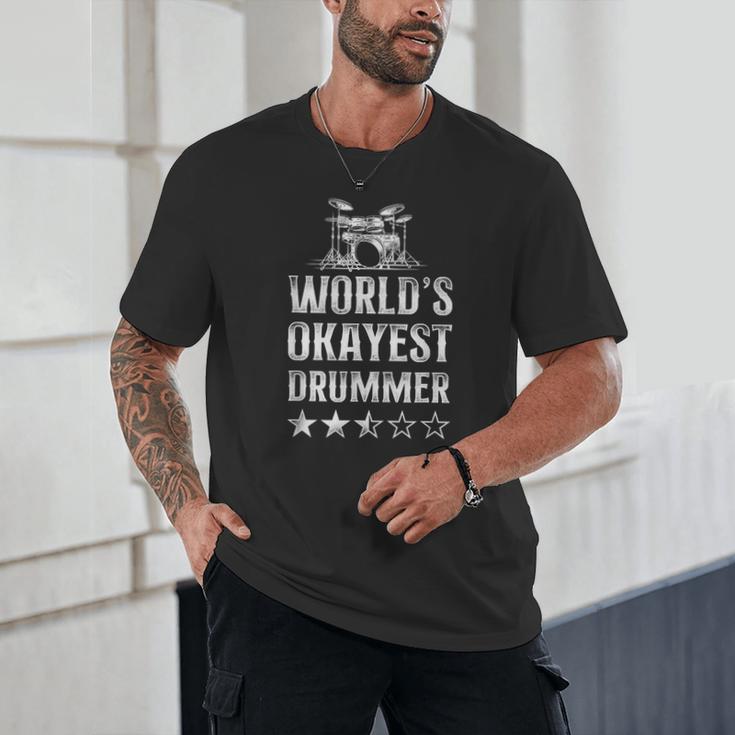 Vintage World'S Okayest Drummer Drum Kit Unisex T-Shirt Vintage World'S Okayest Drummer Drum Kit Unisex T-Shirt