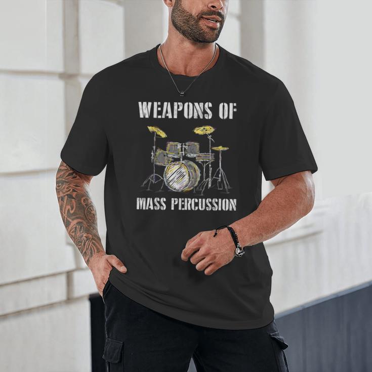 Weapons Of Mass Percussion Band Best Drummer Drum Kit Unisex T-Shirt Weapons Of Mass Percussion Band Best Drummer Drum Kit Unisex T-Shirt