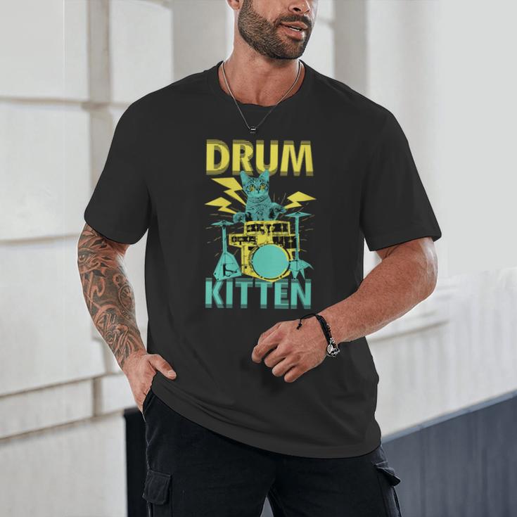 Women's Cute Drummer Cat Drum Kitten Unisex T-Shirt Women's Cute Drummer Cat Drum Kitten Unisex T-Shirt