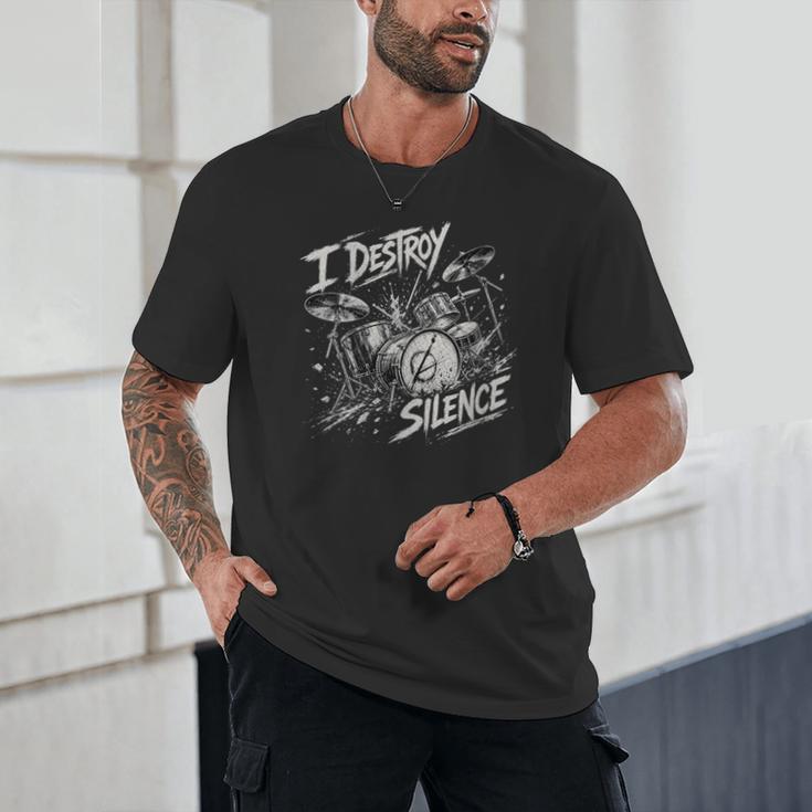 Women's Drum Kit I Destroy Silence Art Unisex T-Shirt Women's Drum Kit I Destroy Silence Art Unisex T-Shirt