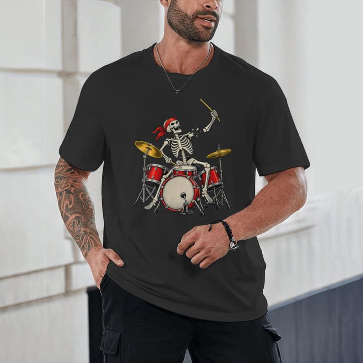 Women's Skeleton Drummer Skull Drum Kit Halloween Unisex T-Shirt Women's Skeleton Drummer Skull Drum Kit Halloween Unisex T-Shirt
