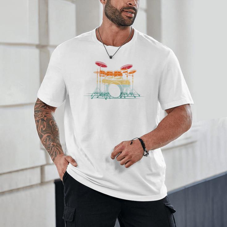 Drum Kit Musical Retro Instrument Musician Raglan Baseball Tee Unisex T-Shirt Drum Kit Musical Retro Instrument Musician Raglan Baseball Tee Unisex T-Shirt