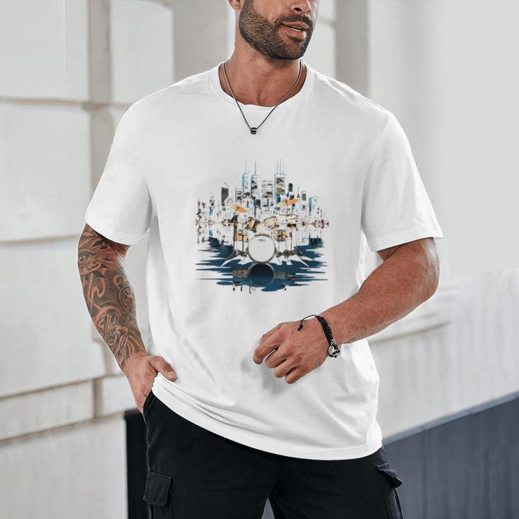 Drumset Drum Kit Music Drummer Drumming Unisex T-Shirt Drumset Drum Kit Music Drummer Drumming Unisex T-Shirt