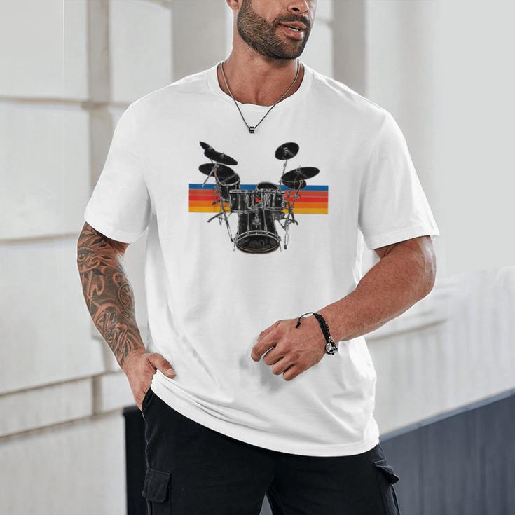Vintage Drum Kit Drummer Rock Band Drums Unisex T-Shirt Vintage Drum Kit Drummer Rock Band Drums Unisex T-Shirt
