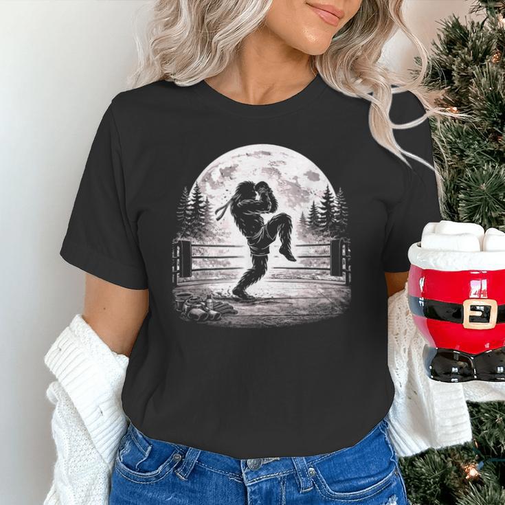 Bigfoot Muay Thai Boxer Martial Arts Sasquatch Unisex T-Shirt