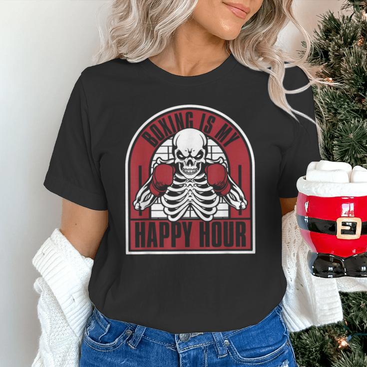 Boxing Is My Happy Hour Muay Thai Kickboxer Fan Boxing Unisex T-Shirt