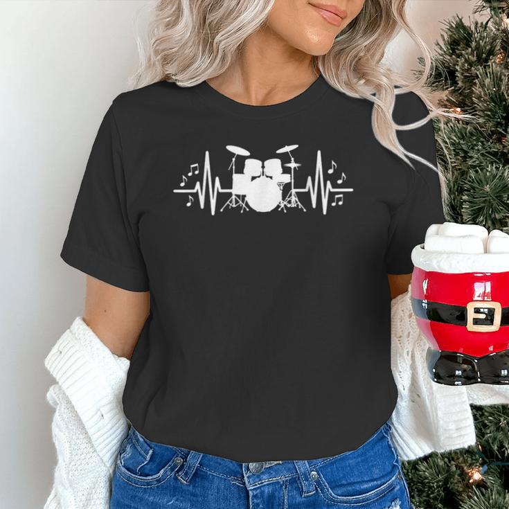 Drum Kit Heartbeat Drummer Music Lover EKG Pulse Set Note Unisex T-Shirt Drum Kit Heartbeat Drummer Music Lover EKG Pulse Set Note Unisex T-Shirt