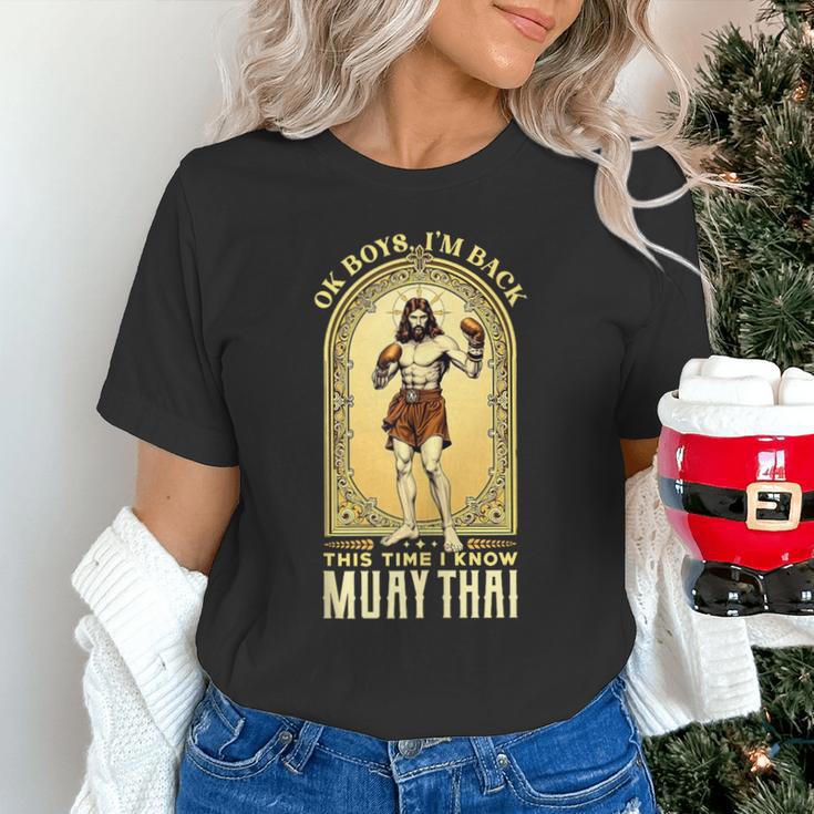 Jesus Knows Muay Thai Boxing Kickboxing MMA Unisex T-Shirt