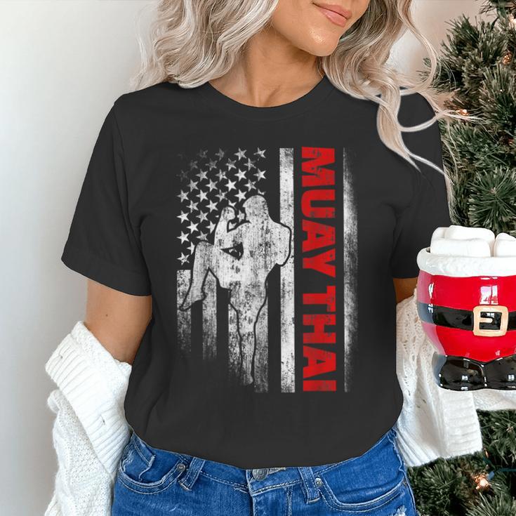 Muay Thai Boxing US American Flag Unisex T-Shirt Muay Thai Boxing US American Flag Unisex T-Shirt