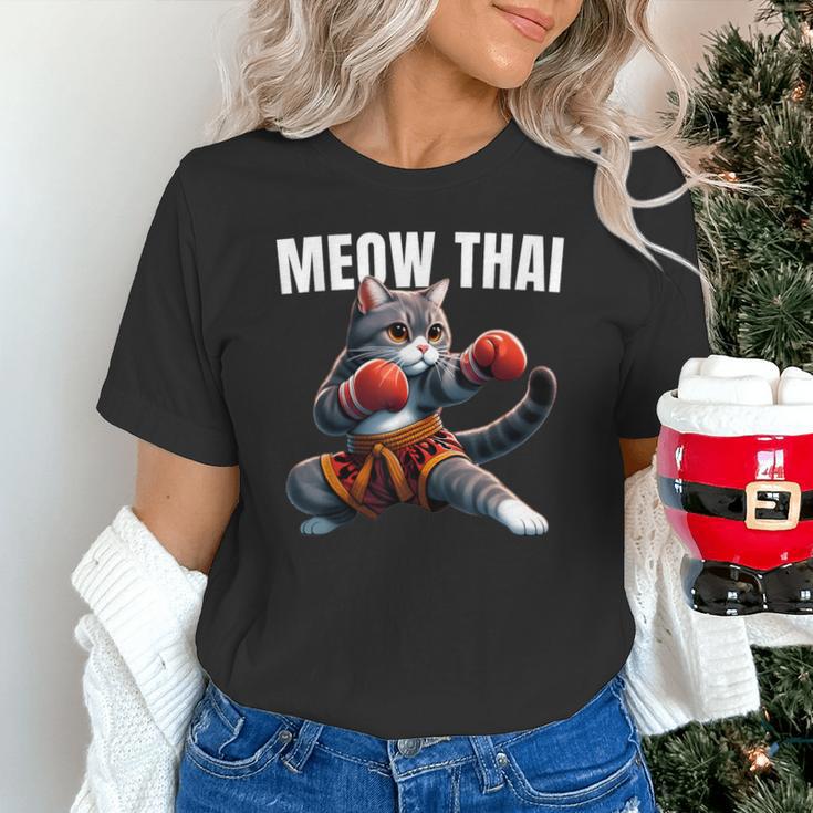 Muay Thai Cat Meow Thai Boxing Martial Art Kids Unisex T-Shirt