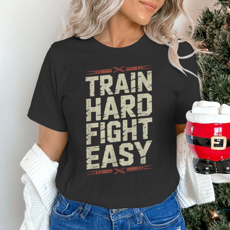 Muay Thai Fighter Train Hard Fight Easy Training Motivation Unisex T-Shirt Muay Thai Fighter Train Hard Fight Easy Training Motivation Unisex T-Shirt