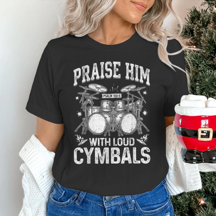 Praise Him With Loud Cymbals Psalm 150-5 Vintage Drum Kit Unisex T-Shirt Praise Him With Loud Cymbals Psalm 150-5 Vintage Drum Kit Unisex T-Shirt
