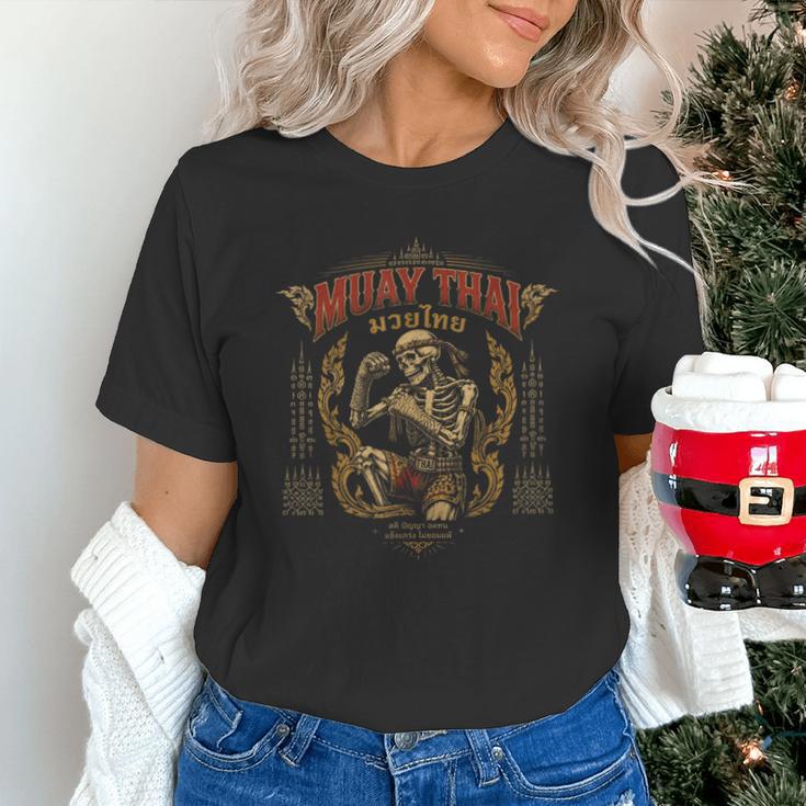 Retro Muay Thai Shorts Thai Boxing Fighter Style Skeleton Unisex T-Shirt Retro Muay Thai Shorts Thai Boxing Fighter Style Skeleton Unisex T-Shirt