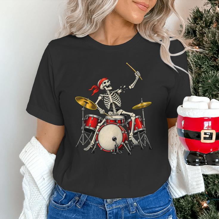 Skeleton Drummer Skull Drum Kit Halloween Sleeveless Unisex T-Shirt