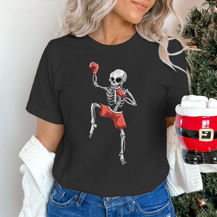 Skeleton Muay Thai Halloween Kickboxing MMA Fighter Costume Unisex T-Shirt