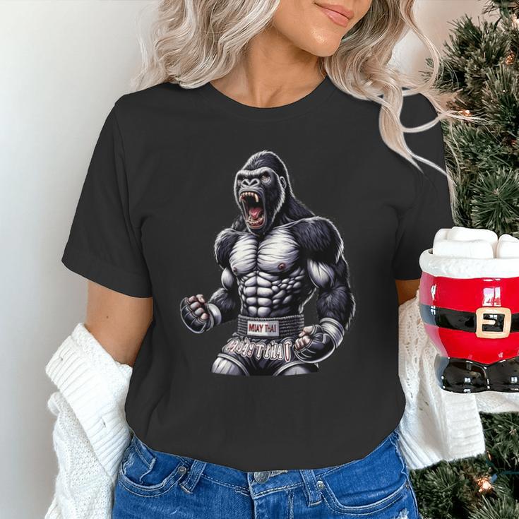 Strong Muay Thai Gorilla Thai Boxing And Fighting Unisex T-Shirt Strong Muay Thai Gorilla Thai Boxing And Fighting Unisex T-Shirt