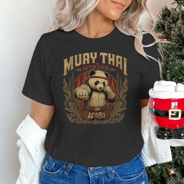Vintage Muay Thai Gym Thai Boxing Training Fighter Panda Unisex T-Shirt