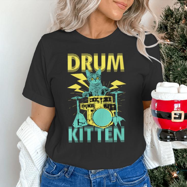 Women's Cute Drummer Cat Drum Kitten Unisex T-Shirt Women's Cute Drummer Cat Drum Kitten Unisex T-Shirt