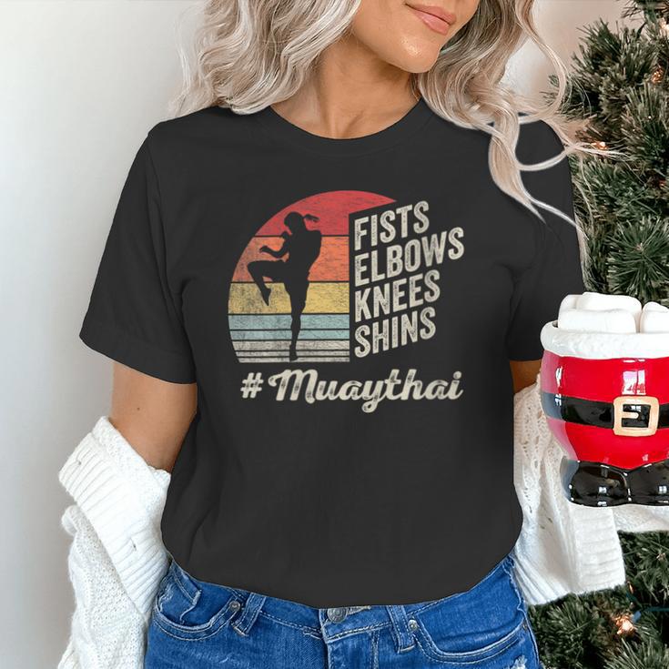 Women's Muay Thai Martial Arts Fighter Retro Vintage Sunset Graphic Unisex T-Shirt Women's Muay Thai Martial Arts Fighter Retro Vintage Sunset Graphic Unisex T-Shirt