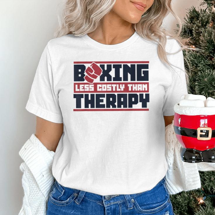 Boxing Less Costly Than Therapy Muay Thai Boxing Unisex T-Shirt