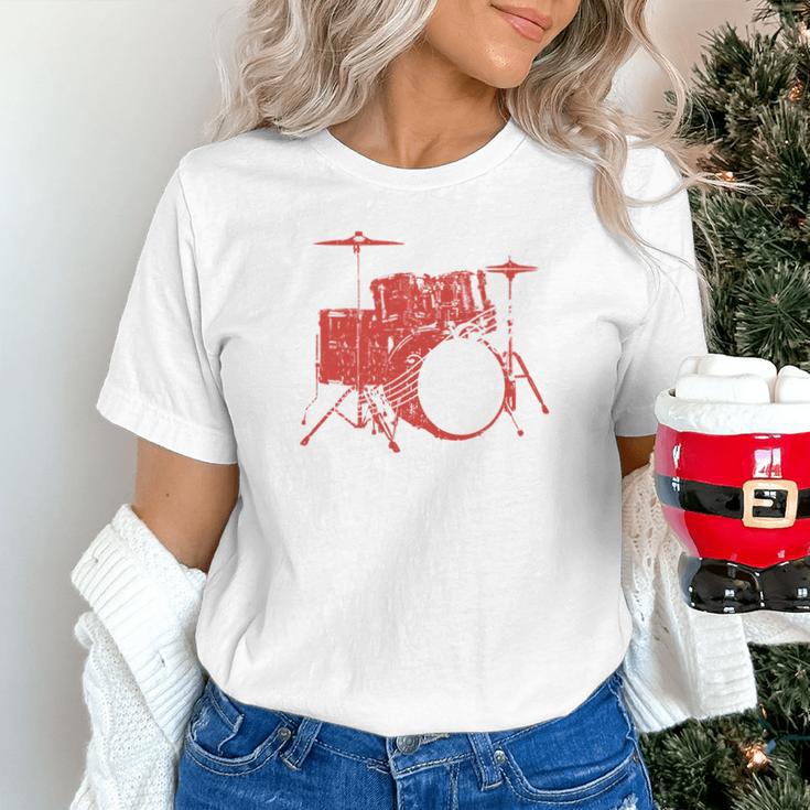 Drum Kit Drummer Band Musical Instrument Rock Music Unisex T-Shirt Drum Kit Drummer Band Musical Instrument Rock Music Unisex T-Shirt