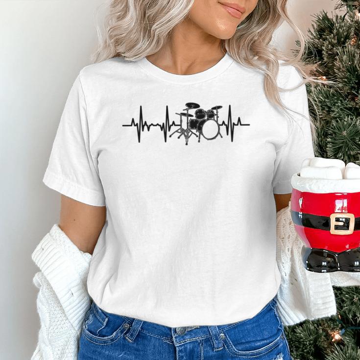 Drum Kit Pulse Line Rock Artist Drum Set Unisex T-Shirt Drum Kit Pulse Line Rock Artist Drum Set Unisex T-Shirt
