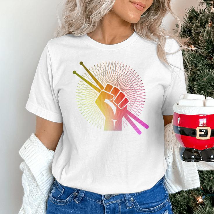 Drummer Drumsticks Fist Drum Kit Sweatshirt Unisex T-Shirt