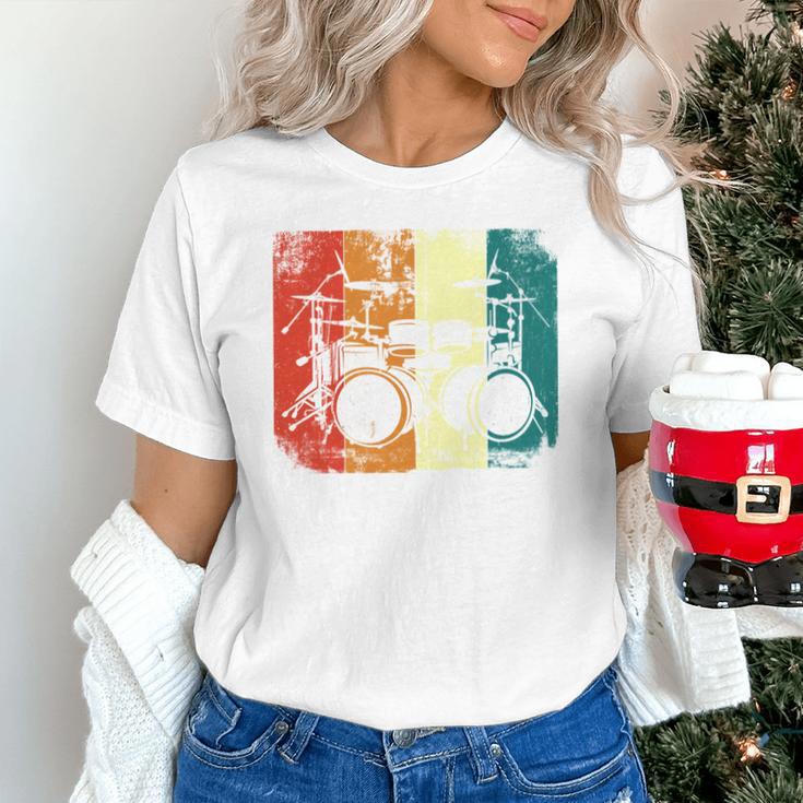 Drumset Cool Retro Vintage Drum Kit Drummer Music Percussion Unisex T-Shirt Drumset Cool Retro Vintage Drum Kit Drummer Music Percussion Unisex T-Shirt