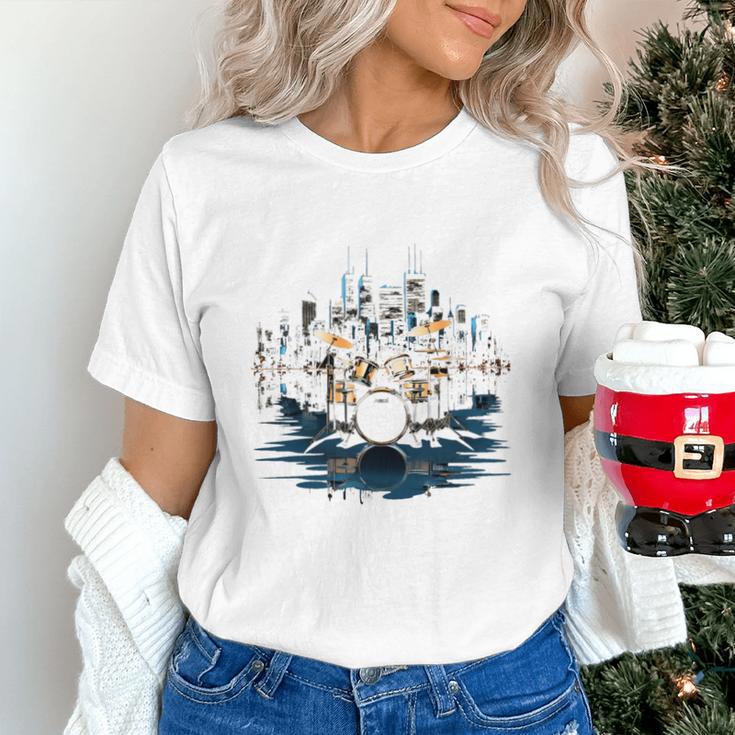 Drumset Drum Kit Music Drummer Drumming Unisex T-Shirt Drumset Drum Kit Music Drummer Drumming Unisex T-Shirt