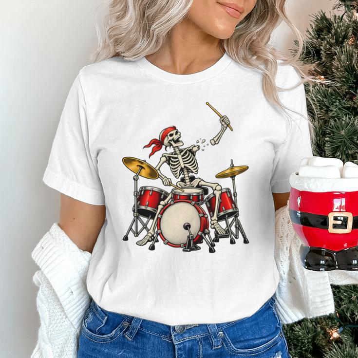 Skeleton Drummer Skull Drum Kit Halloween Unisex T-Shirt Skeleton Drummer Skull Drum Kit Halloween Unisex T-Shirt