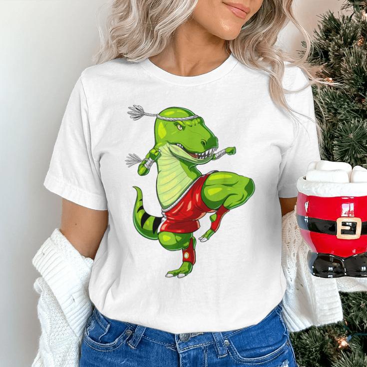 T-Rex Dinosaur Muay Thai Boxing Karate Martial Arts Kung Fu Unisex T-Shirt