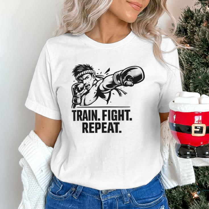 Women's Train Fight Repeat Nak Muay Thai Boxing Fighter Unisex T-Shirt