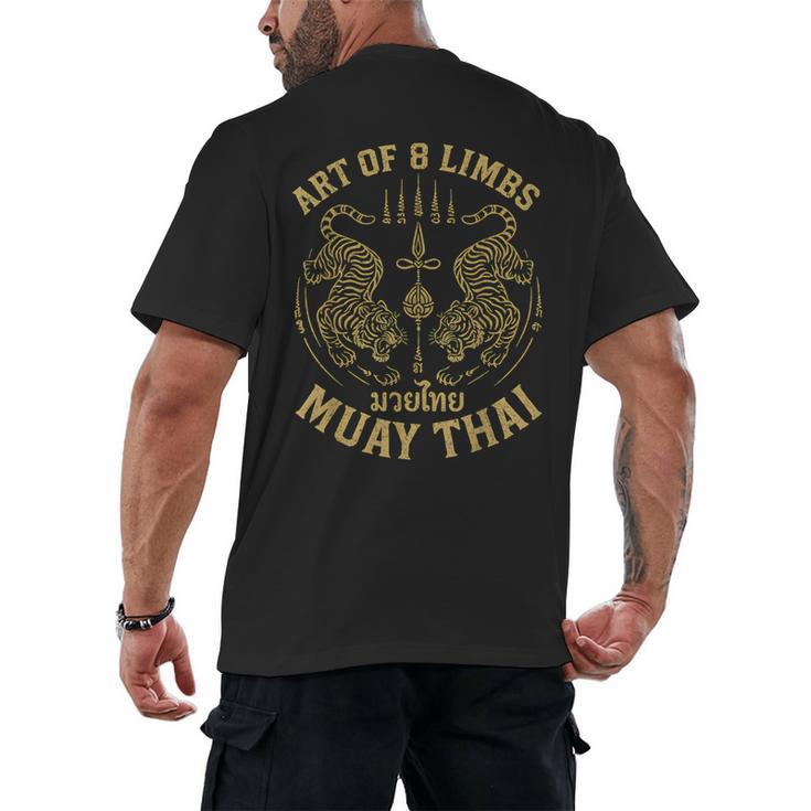 Art Of 8 Limbs MMA Tiger Muay Thai Fighter Muay Thai Men's Back Print T-Shirt