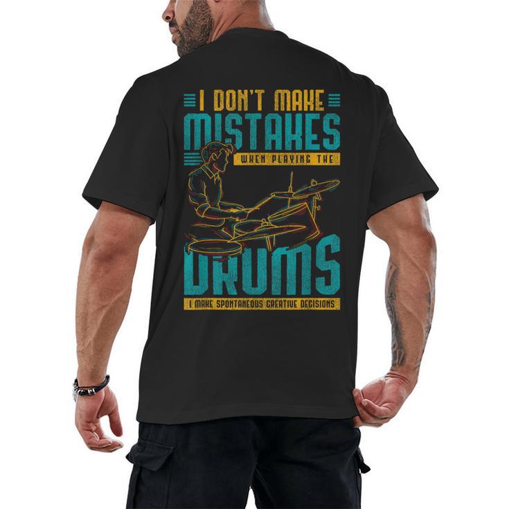 Drummer Drummer Drum Kit Men's Back Print T-Shirt