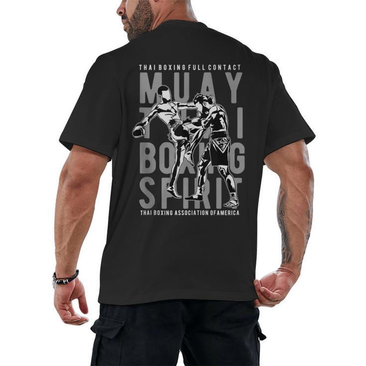 Full Contact Thai Boxing Association Of America Muay Thai Men's Back Print T-Shirt