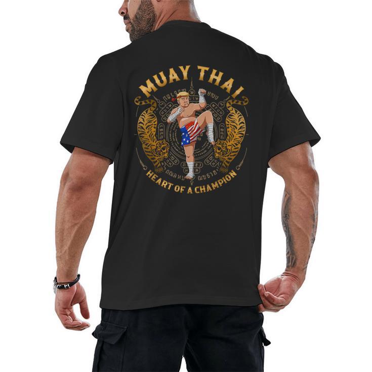 Heart Of a Champion Kickboxing And Muay Thai Trump Men's Back Print T-Shirt
